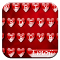 Valentine Red Emoji Tastatur
