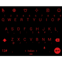 Keyboard Theme Flat Black Red