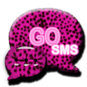 Pink Cheetah theme GO SMS PRO