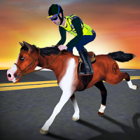 simulador caballo policía