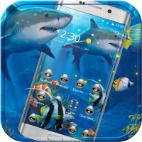 Crazy Shark Theme Blue Sea