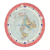 Flat Earth Map Clock