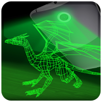 Dragão do laser holograma
