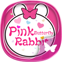 Pink Butterfly Rabbit theme