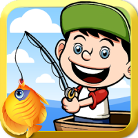 Kleiner Fischer Kinder Angeln