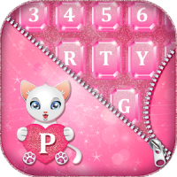 Pink Glitter Keyboard Design