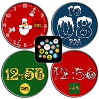 Winter Watch Face Pack Free - Snow Santa Christmas