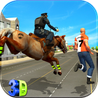 Police Horse Crime City Chase