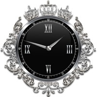 Silver Crown Clock Widget