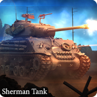 Sherman tank in furious battle live wallpaper