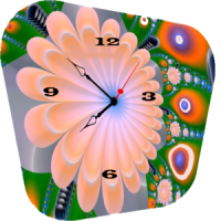 Flowers clock live wallpaper