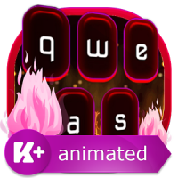 Neon Fire Animated Keyboard