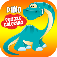 Niños dinosaurios Puzzles y colorear