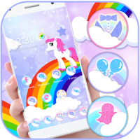 Cute Rainbow Unicorn Theme