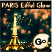 GO Keyboard Eiffel Paris Glow