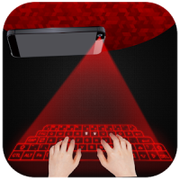 Hologram 3D keyboard simulated