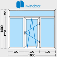 PVC and aluminium window and door design-iwindoor
