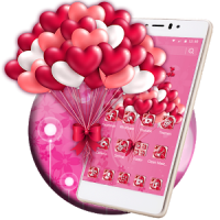 Romantic pink Balloons theme