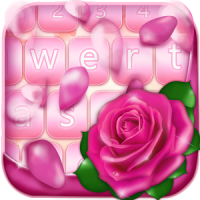 Pink Rose Keyboard Themes