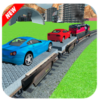 Car Cargo Train Transport 3D