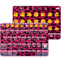 Pink Cheetah Emoji Keyboard
