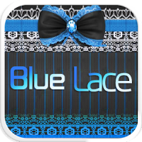 Blue Lace Emoji Keyboard Theme