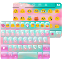 Pink Cloud Emoji Keyboard Skin