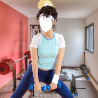 Fitness-Mädchen-Foto-Montage
