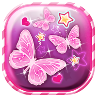 ピンクの蝶ライブ壁紙