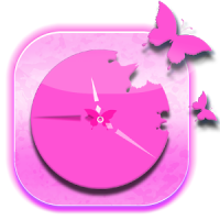 Pink Clock Widget