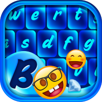 Blue Emoji Keyboard Themes