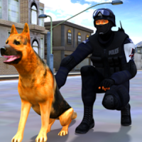 délit ville police chien chase
