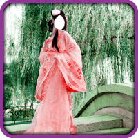 中国のドレスのフォトモンタージュ