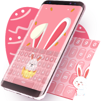 Pink Cute Bunny Keyboard
