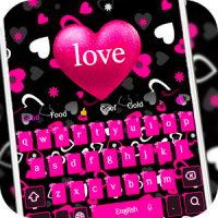 Pink girl love keyboard
