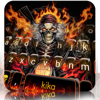 Fire Skull Rider Keyboard Theme
