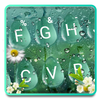 Summer Rain Waterdrop Keyboard Theme