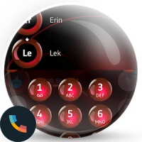 Spheres Red Contacts & Dialer Theme