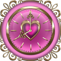 Pink Love Clock Widget Collection