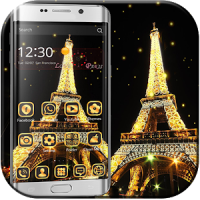 Gold paris tower Theme