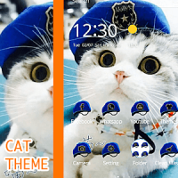 Cat Theme Blue Mantle of Uniformed Hat