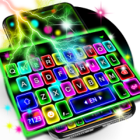 Thunder Neon Lights Keyboard Theme