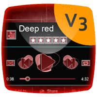 Deep red Music Player Theme