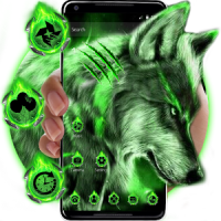 Green Wild Vivid Wolf Theme