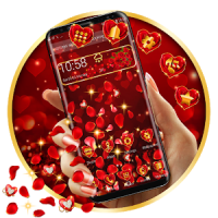 Red Rose Petals Gravity Theme