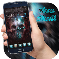Neon Skull Launcher Theme