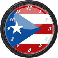 Puerto Rico Flag Clock Widget
