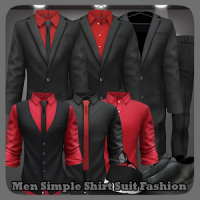 Men Simple Shirt Suit Fashion