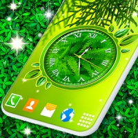 Leaves Clock App Forest Live Wallpaper Themes