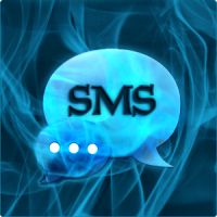 GO SMS PRO Theme синий дым